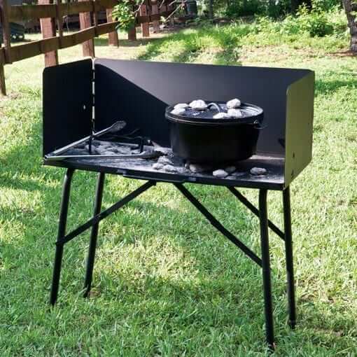 Lodge Outdoor Cast Iron Cooking Table - Hitched4fun.com