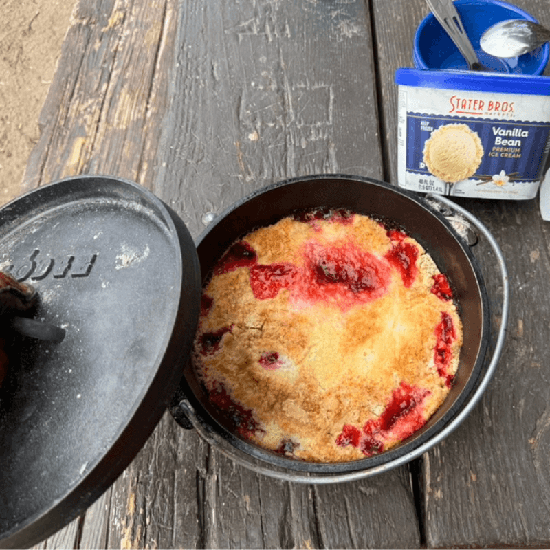 Dutch Oven Cherry Cobbler