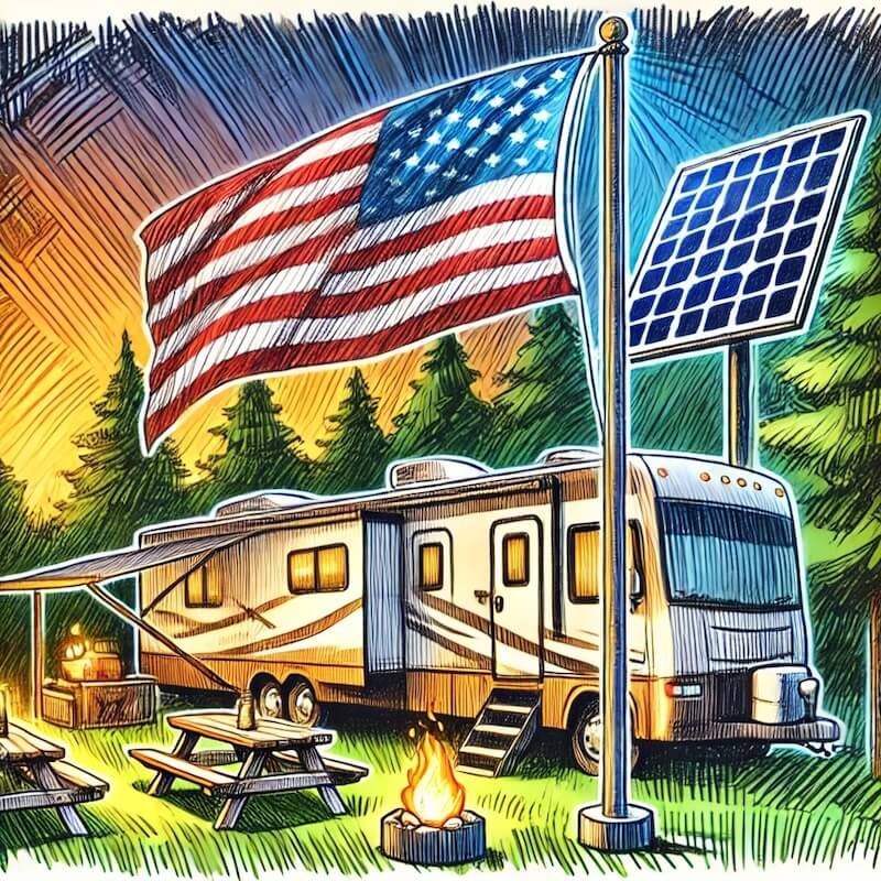 Best Solar Flag Pole Lights for RVs – Hitched4fun.com