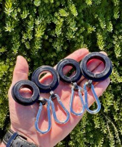 RV flagpole replacement ring set for securing two flags, by Hitched4fun.